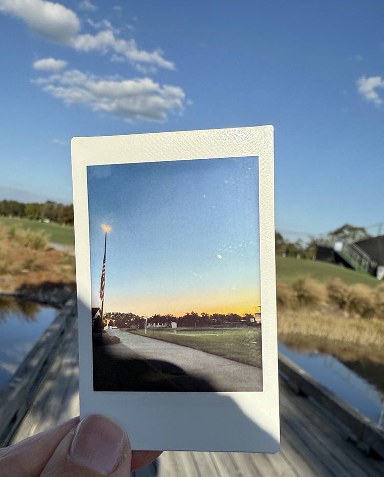 ゴルフ場の朝焼け